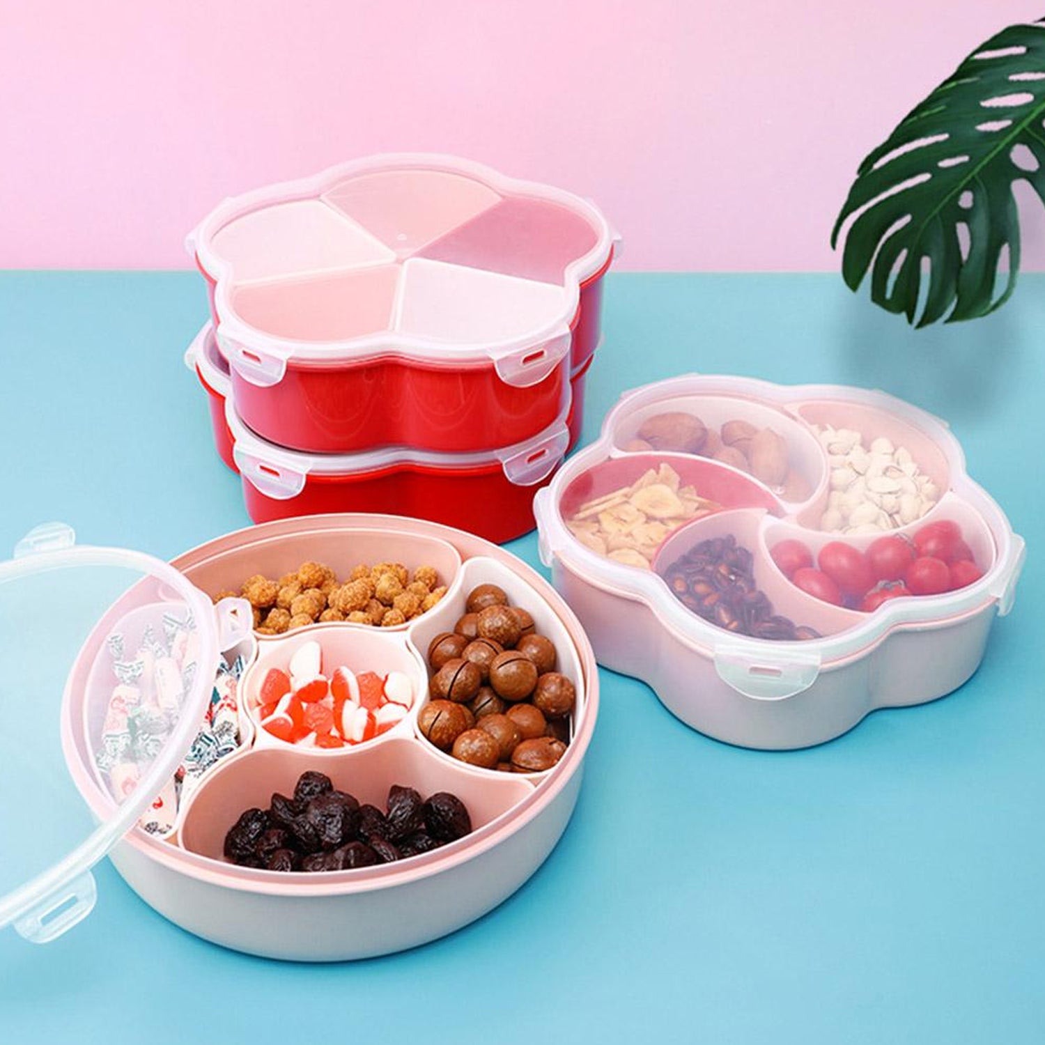 2863 5compartments Party Food Storage Snack Nuts Box For Peanuts Fruits And Candy Box For Home  Kitchen Use 2863 5compartments Party Food Storage Snack Nuts Box For Peanuts Fruits And Candy Box For Home  Kitchen Use